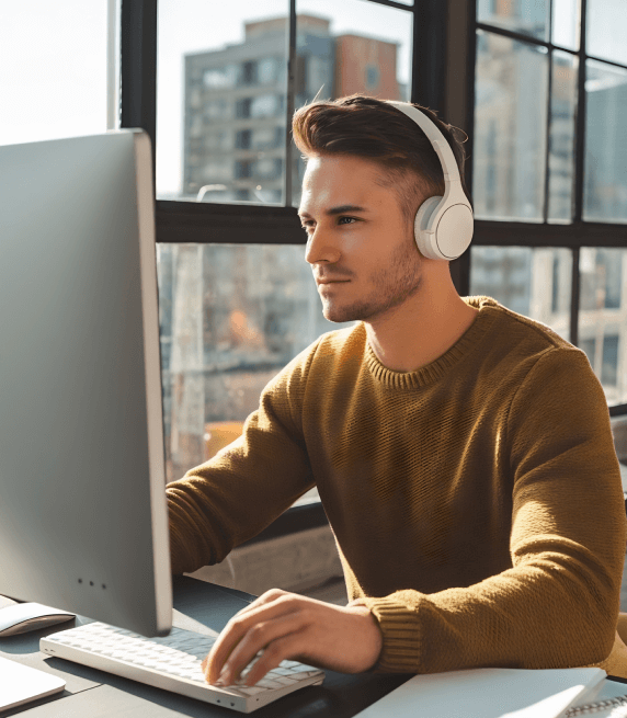 Student benefiting from Baton Rouge Transcription Services with accurate lecture transcripts for study and assignments.