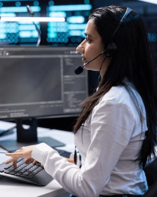 A transcriptionist providing secure law enforcement transcription services with 99% accuracy for accurate records.
