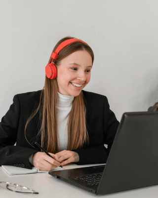 A transcriptionist working on accurate Fremont transcription services for multiple industries, ensuring clarity and accuracy.