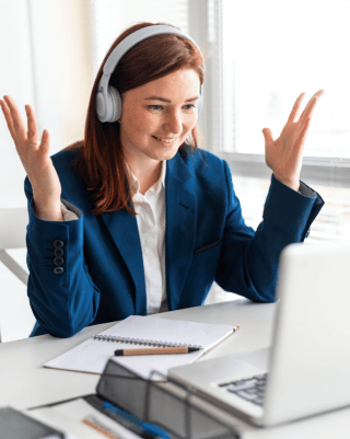 A transcriptionist uses advanced tools to transcribe Awadhi content with high accuracy and efficiency for clients.