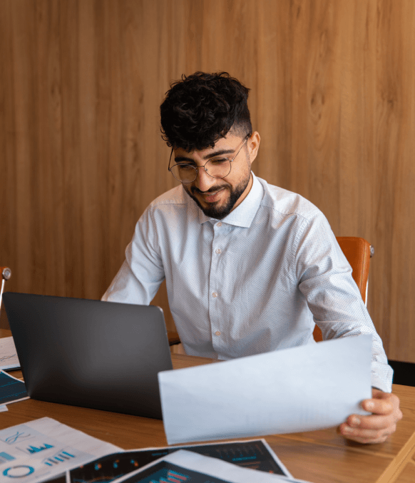 Customer using professional Balochi translation services to enhance their understanding of legal or business documents.