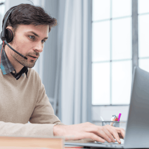 A customer experiences the benefits of online closed captioning services in Albuquerque, enhancing accessibility and SEO.