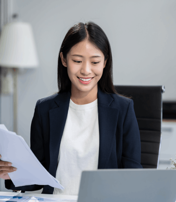 A translator works on business documents, providing Breton translations for legal, medical and technical fields.