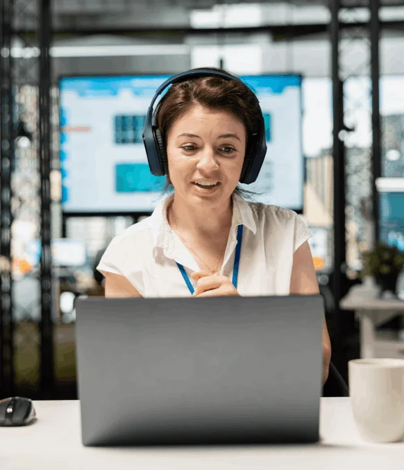 Customer using California's premier Closed Captioning Services, ensuring timely and accurate captioning for every project.