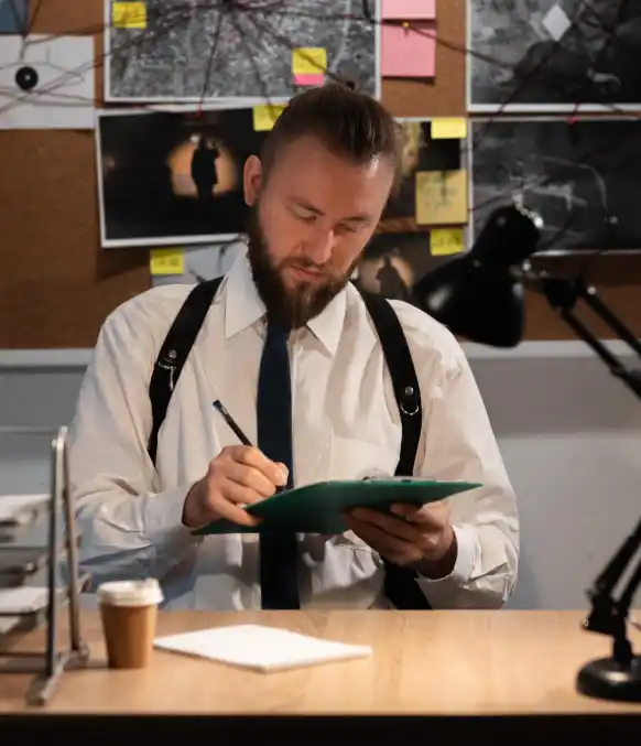 A law enforcement analyst uses Investigative Transcription Services to produce comprehensive transcripts for an ongoing.