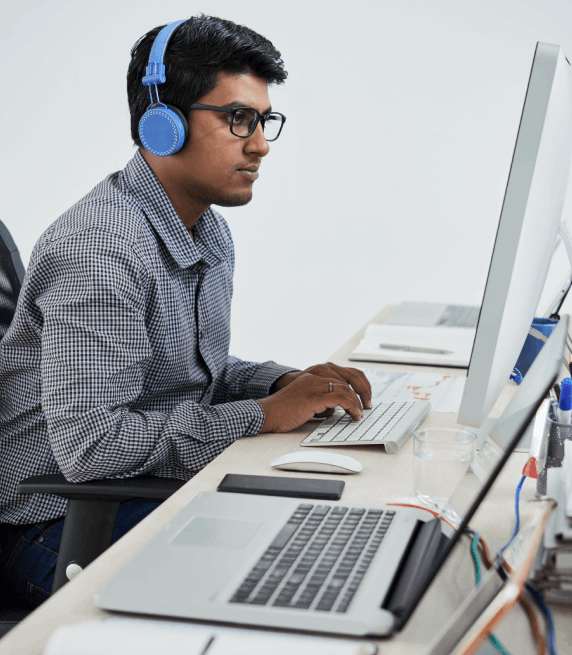 Customer using other language, including Telugu transcription, for diverse language needs in the translation industry.