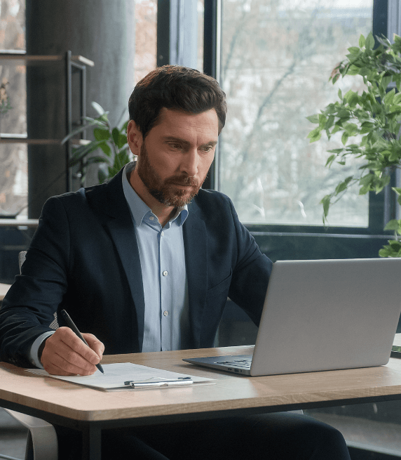 Customer accessing secure document output via translation services in Braunschweig with proper formatting.