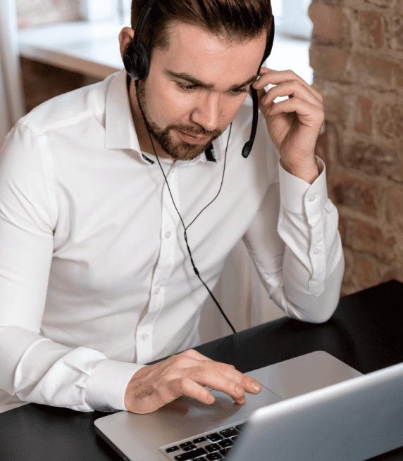 Transcriptionist evaluating factors like audio quality and format for fast same day transcription turnaround. Transcriptionist evaluating factors like audio quality and format for fast same day transcription turnaround.