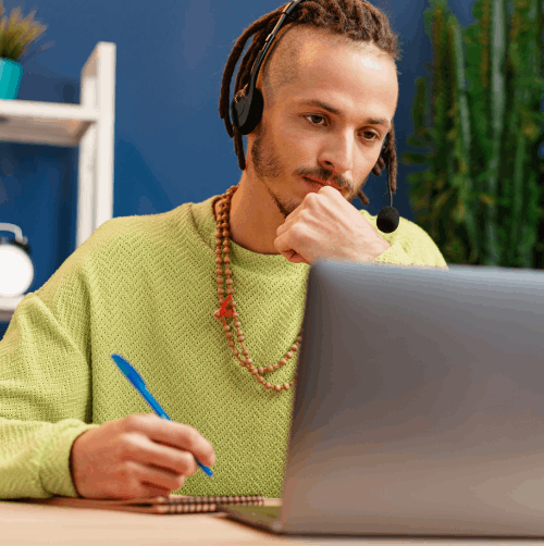 A team reviews a Zoom recording while Irish Transcription Services produce video transcripts for meeting notes and action.
