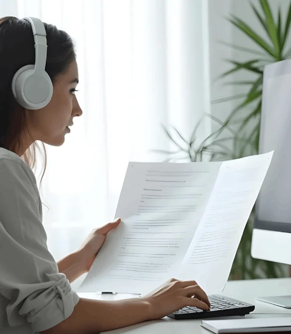 A manager shares a phone voice memo in a common recording format and Irving Transcription Services returns a formatted.