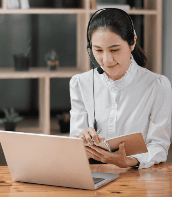 Client utilizing on outsourcing transcription services in Newcastle for clear transcripts across 100+ languages.