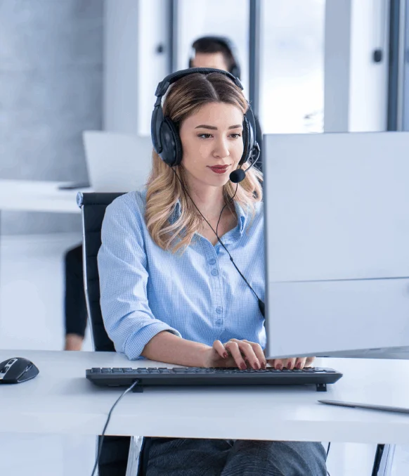 Transcriptionist handling multilingual Sanskrit transcription services at QTS, efficiently transcribing various languages.