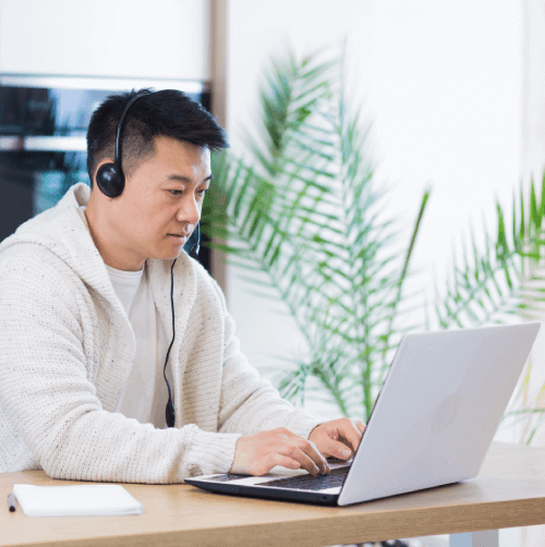 Professional works on laptop, showcasing scalable transcription with bulk discounts and post-delivery support in Santa Ana. Professional works on laptop, showcasing scalable transcription with bulk discounts and post-delivery support in Santa Ana.