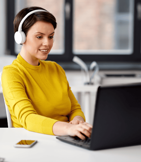 The customer uses secure transcription services in New Hampshire, benefiting from end-to-end encryption.