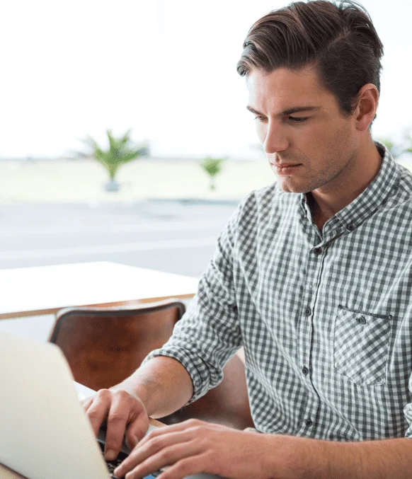 Customer using secure and confidential typing services in South Carolina, ensuring sensitive files are handled safely.