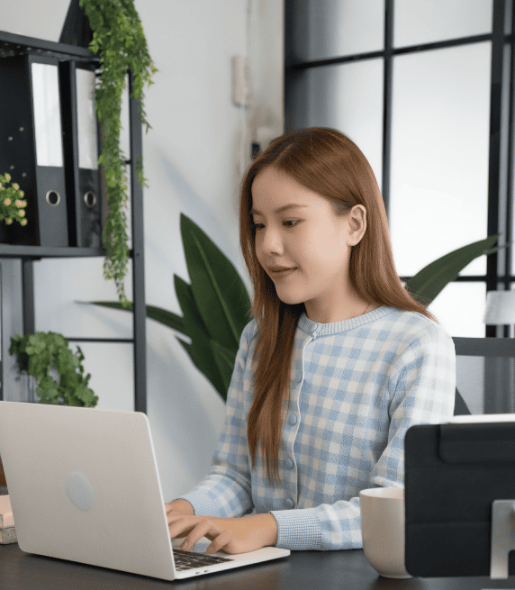 Client benefiting from secure, high quality and custom tailored online typing solutions for various document types.