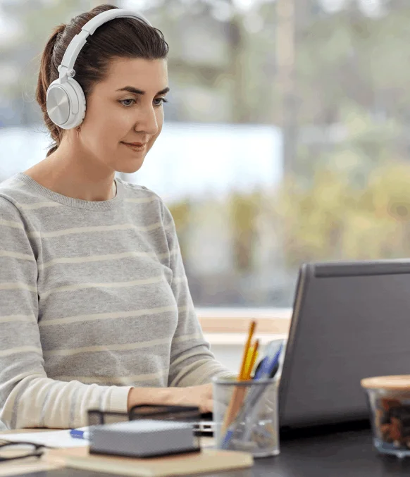 The researcher uses Sioux Falls transcription services to preserve interviews about the city’s heritage.