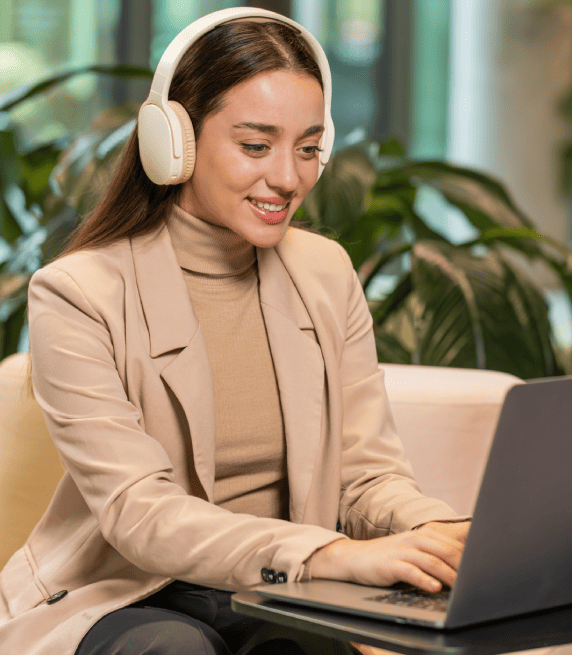 A transcriptionist is working on specialized transcription in Lincoln, providing notarized and ATA compliant transcripts.