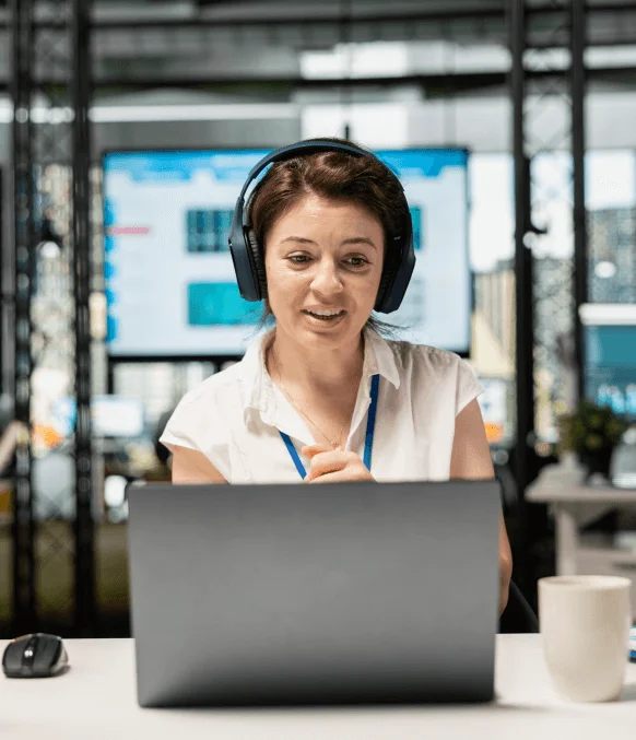 A language specialist converts speech to text via Transcription Services in Nanaimo with translation support.