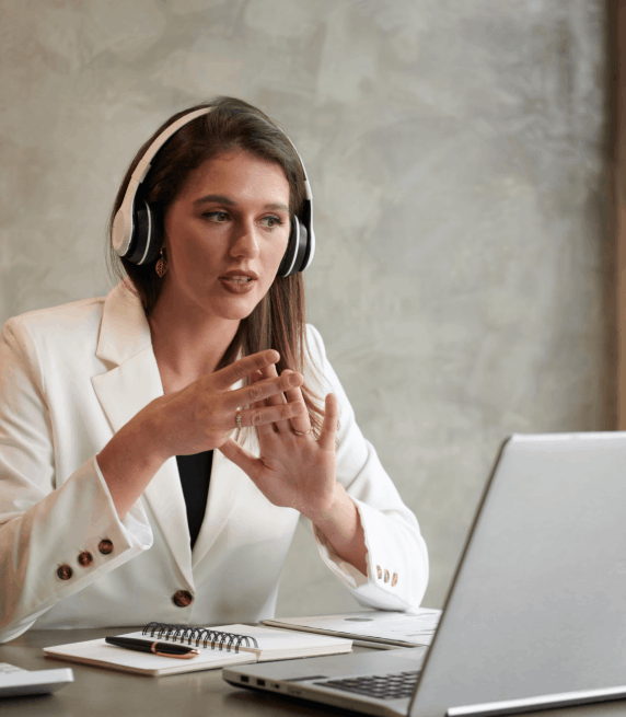 A transcriptionist accurately transcribes content into Georgian, capturing cultural nuances and linguistic integrity.