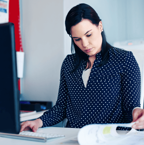 A researcher using verbatim translation services to ensure accurate academic research document translations. A researcher using verbatim translation services to ensure accurate academic research document translations.