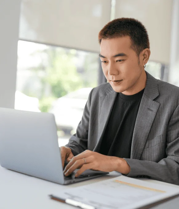 Business professional providing typing services for accurate and secure document preparation and faster turnaround.