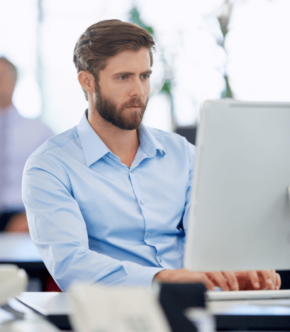 A customer benefiting from multiple language translation services, including Yoruba to English, French and Arabic.