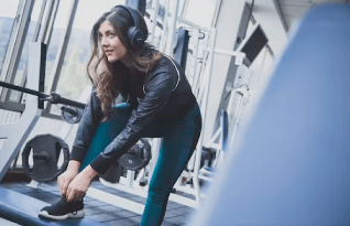   A professional transcriber on her way to work