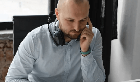 An experienced transcriptionist at work