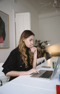 Professional transcriber working on a project