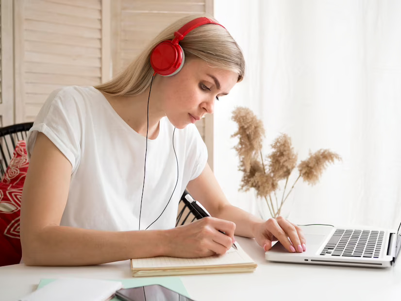 A person working on Spanish Transcription for Businesses and Organizations