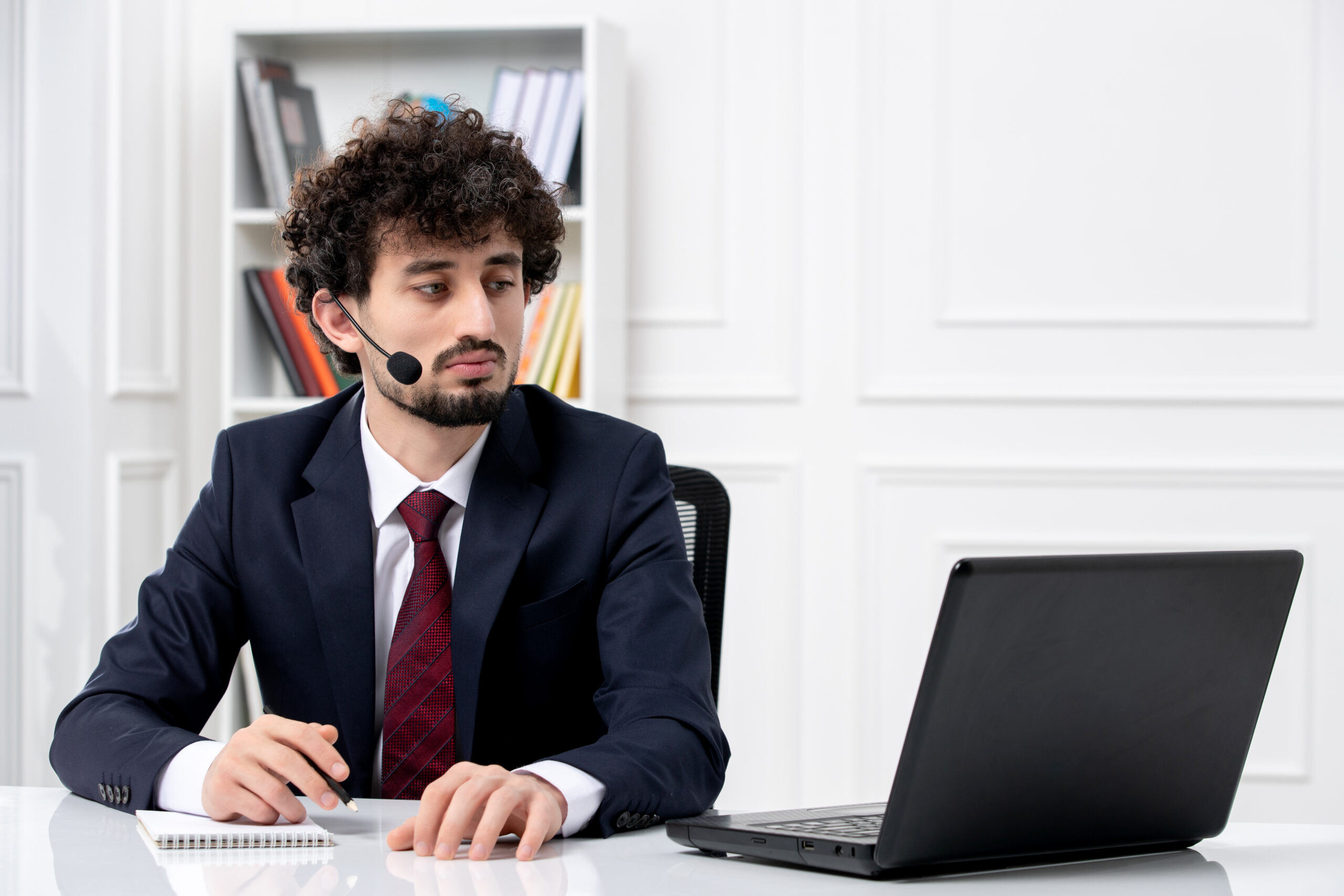 A professional transcriber working on a court file to deliver high quality