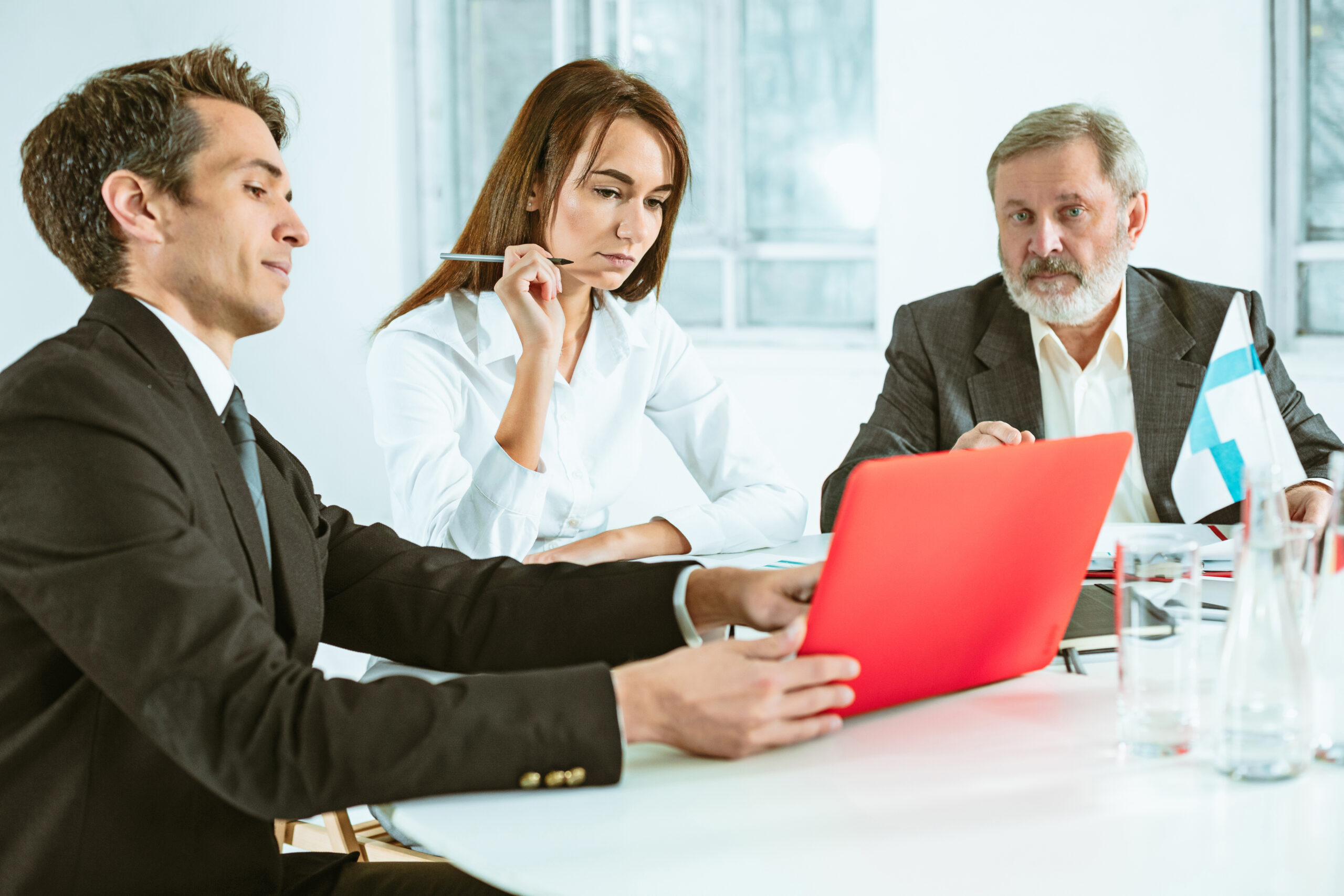 A group of court transcriptionists working on court transcription services.