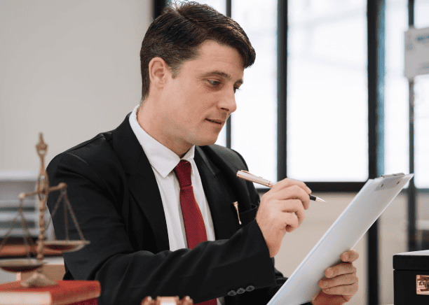 A lawyer reviews accurate legal transcription services in Glens Falls for a court case or deposition. A lawyer reviews accurate legal transcription services in Glens Falls for a court case or deposition.
